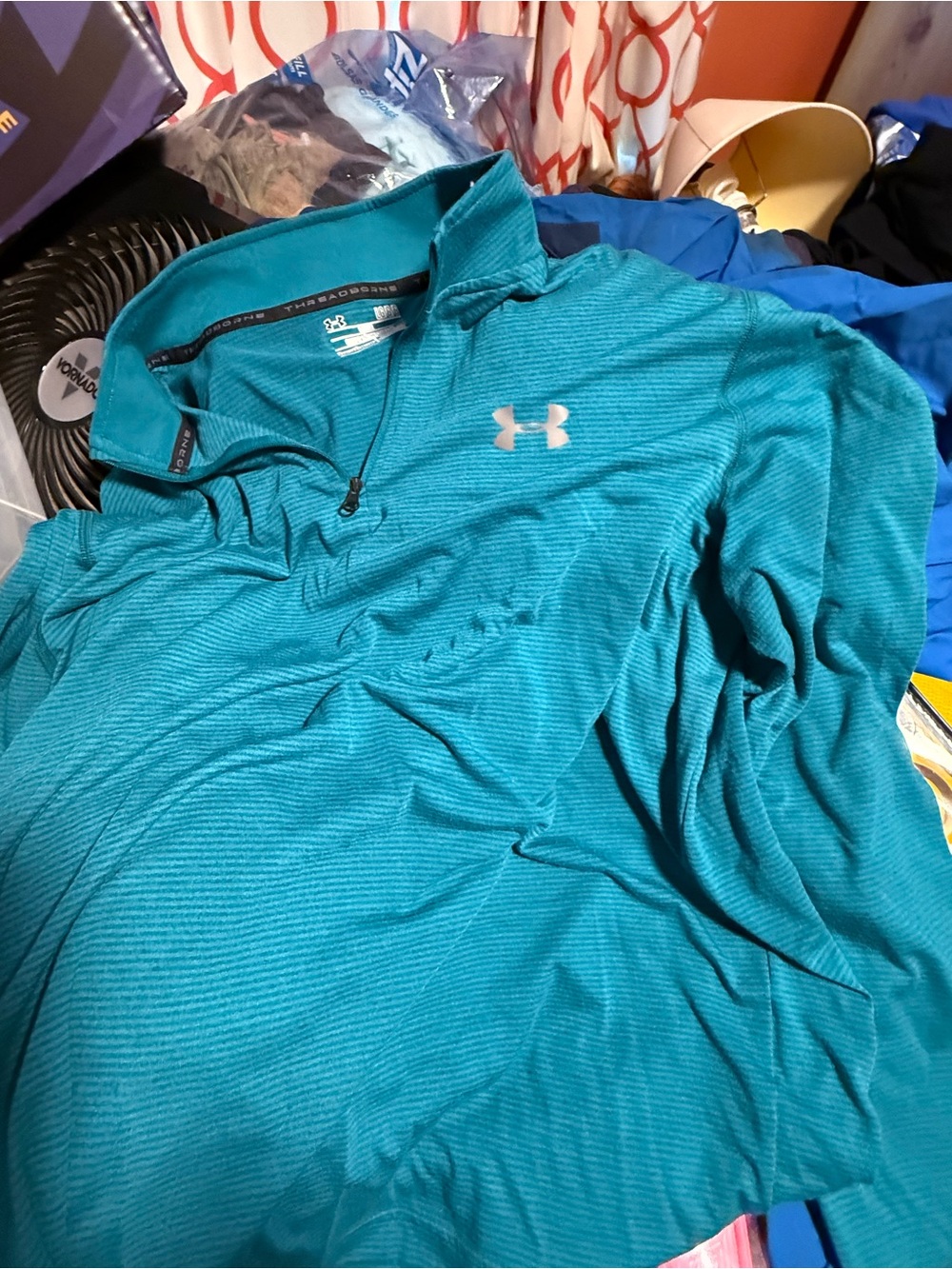 Men’s Under Armour Teal Quarter-Zip Pullover size Large